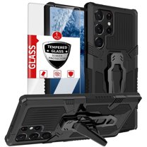 For Samsung Galaxy A05s Rugged Case with Screen Protector & Belt Clip,Decase Dual Layer [TPU  PC] Hybrid Protective Case [Outdoor Sports] Full Body Shockproof Hard Back Cover,Black