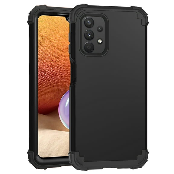 For Samsung Galaxy A12 Case, Dual Layer Slim Heavy Duty Hybrid Rugged Shockproof Anti-Scratch Protective Back Phone Cover