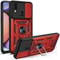 thumbnail image 1 of For Samsung Galaxy A12 Case, Ring Kickstand Magnetic & Slide Camera Protector Military-Grade Hybrid Rugged Drop Protection Phone Cover, 1 of 1