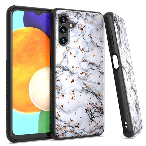 For Samsung Galaxy A13 5G S136DL Chrome Glitter Cover Phone Case - White