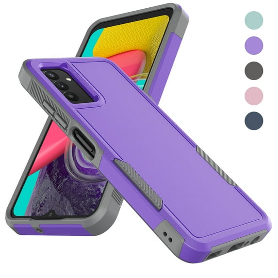 Takfox Shockproof Silicone Plastic Rugged Cell Phone Case for Samsung Galaxy A14 5G, Purple