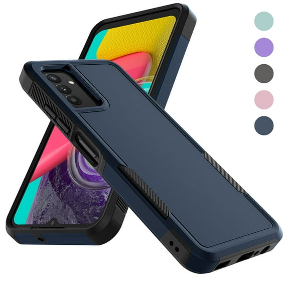 Takfox Shockproof Silicone Plastic Rugged Cell Phone Case for Samsung Galaxy A14, Blue