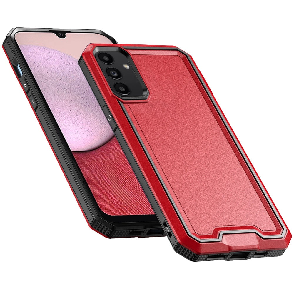 For Samsung Galaxy A14 5G Modern Fused Hybrid Armor Hard PC TPU Rubber  Shockproof Drop Protection Impact Cover ,Xpm Phone Case [ Red ]