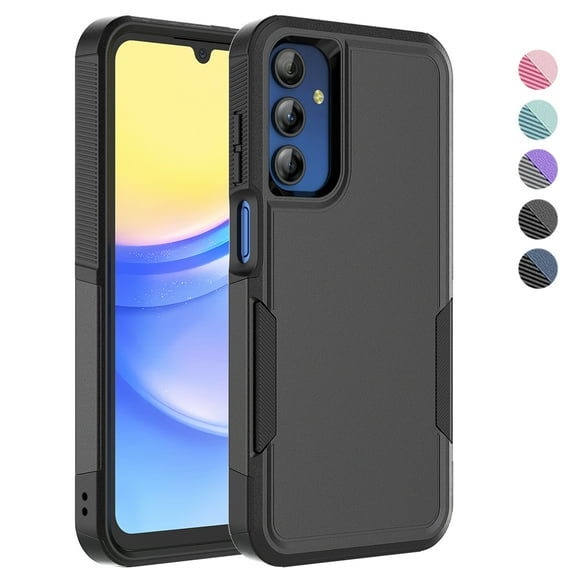 For Samsung Galaxy A15 5G Phone Case, Ebizware Shockproof Case Military Grade Heavy Duty Full Body Protection Rugged Cover for Galaxy A15 5G, Black