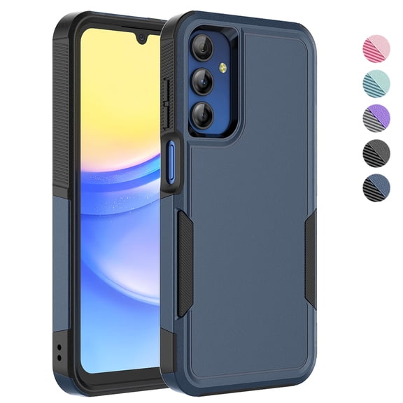 For Samsung Galaxy A15 5G Phone Case, Ebizware Shockproof Case Military Grade Heavy Duty Full Body Protection Rugged Cover for Galaxy A15 5G, Blue