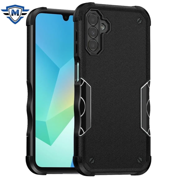 For Samsung Galaxy A16 5G Back Hybrid Slim Fit Thin Lightweight Shockproof Hard PC Bumper Frame 2in1 Armor Protection Cover, XPM Phone Case [Black]