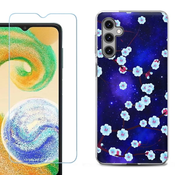 For Samsung Galaxy A16 5G Phone Case Cover, Shockproof Case with Tempered Glass Screen Protector, by OneToughShield - Blossom Stars