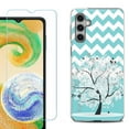 thumbnail image 1 of For Samsung Galaxy A16 5G Phone Case Cover, Shockproof Case with Tempered Glass Screen Protector, by OneToughShield - Chevron/Tree, 1 of 3