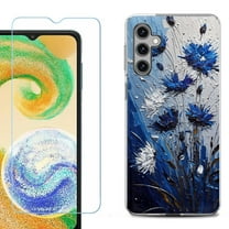 For Samsung Galaxy A16 5G Phone Case Cover, Shockproof Case with Tempered Glass Screen Protector, by OneToughShield - Cornflower