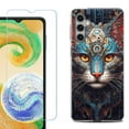 thumbnail image 1 of For Samsung Galaxy A16 5G Phone Case Cover, Shockproof Case with Tempered Glass Screen Protector, by OneToughShield - Cyberpunk Cat, 1 of 3