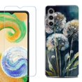 thumbnail image 1 of For Samsung Galaxy A16 5G Phone Case Cover, Shockproof Case with Tempered Glass Screen Protector, by OneToughShield - Dandelion Color, 1 of 3