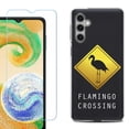 thumbnail image 1 of For Samsung Galaxy A16 5G Phone Case Cover, Shockproof Case with Tempered Glass Screen Protector, by OneToughShield - Flamingo, 1 of 3