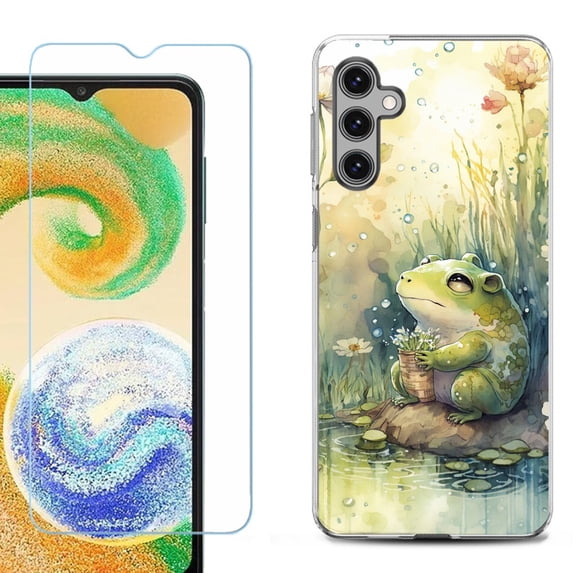 For Samsung Galaxy A16 5G Phone Case Cover, Shockproof Case with Tempered Glass Screen Protector, by OneToughShield - Frog