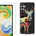 thumbnail image 1 of For Samsung Galaxy A16 5G Phone Case Cover, Shockproof Case with Tempered Glass Screen Protector, by OneToughShield - Geometric Deer, 1 of 3