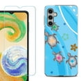 thumbnail image 1 of For Samsung Galaxy A16 5G Phone Case Cover, Shockproof Case with Tempered Glass Screen Protector, by OneToughShield - Happy Turtle, 1 of 3