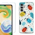 thumbnail image 1 of For Samsung Galaxy A16 5G Phone Case Cover, Shockproof Case with Tempered Glass Screen Protector, by OneToughShield - Ladybug Mix, 1 of 3