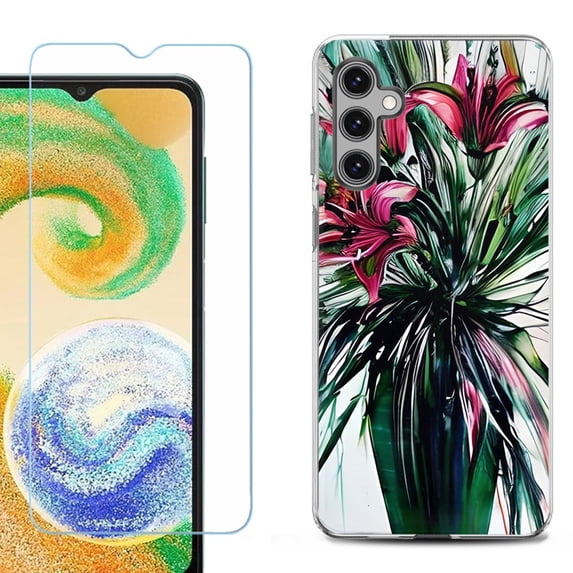 For Samsung Galaxy A16 5G Phone Case Cover, Shockproof Case with Tempered Glass Screen Protector, by OneToughShield - Lily