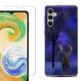 thumbnail image 1 of For Samsung Galaxy A16 5G Phone Case Cover, Shockproof Case with Tempered Glass Screen Protector, by OneToughShield - Midnight Deer, 1 of 3