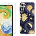 thumbnail image 1 of For Samsung Galaxy A16 5G Phone Case Cover, Shockproof Case with Tempered Glass Screen Protector, by OneToughShield - Moon Sun Star, 1 of 3