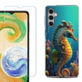 thumbnail image 1 of For Samsung Galaxy A16 5G Phone Case Cover, Shockproof Case with Tempered Glass Screen Protector, by OneToughShield - Seahorse, 1 of 3