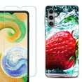 thumbnail image 1 of For Samsung Galaxy A16 5G Phone Case Cover, Shockproof Case with Tempered Glass Screen Protector, by OneToughShield - Strawberry, 1 of 3