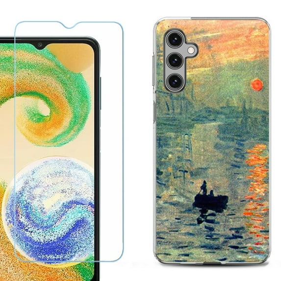 For Samsung Galaxy A16 5G Phone Case Cover, Shockproof Case with Tempered Glass Screen Protector, by OneToughShield - Sunrise Impression