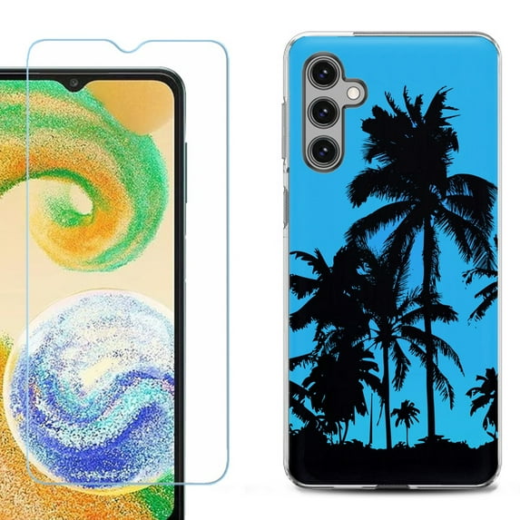 For Samsung Galaxy A16 5G Phone Case Cover, Shockproof Case with Tempered Glass Screen Protector, by OneToughShield - Tropical Summer