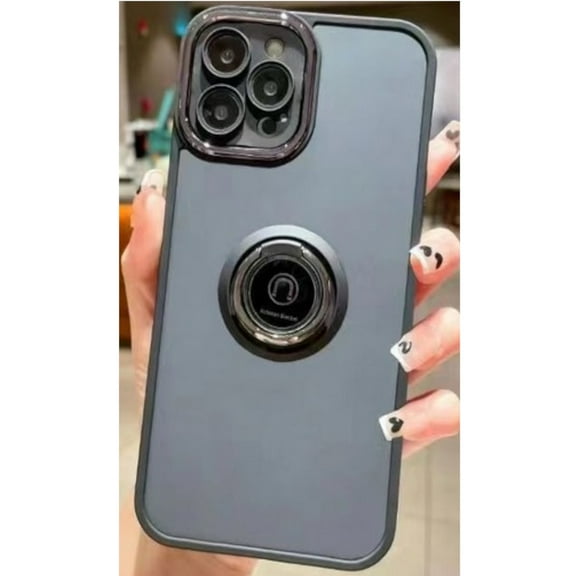 For Samsung Galaxy A16 5G Ring Holder Kickstand [with Magnetic] TPU Shockproof & Lens Protector Hybrid Armor Phone Case Cover by Xpression, Black