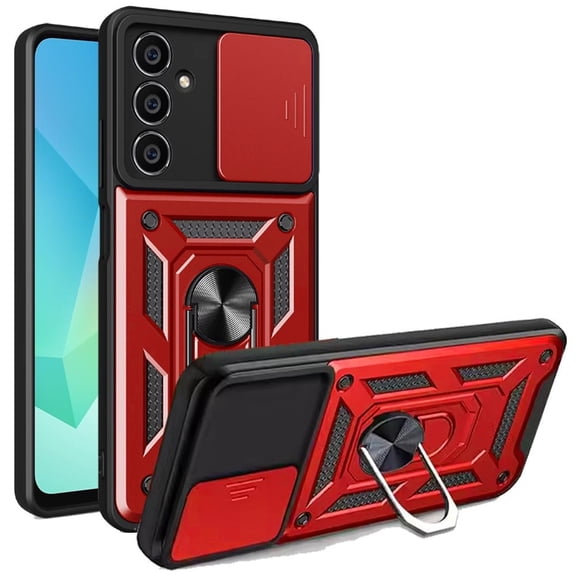 For Samsung Galaxy A16 5G SAS166V Camera Push Kickstand Phone Case - Red