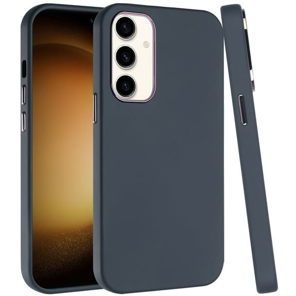 For Samsung Galaxy A16 5G Slim Classic Hybrid Around Rubber Gummy Gel Slick Hard PC Silicone TPU Chromed Button Cover, XPM Phone Case [Blue]