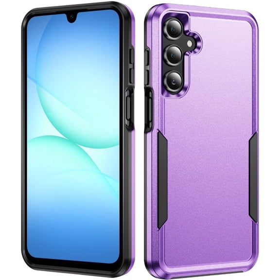 For Samsung Galaxy A17 S176V Premium Tough Hybrid Cell Phone Cover Case - Tough Purple