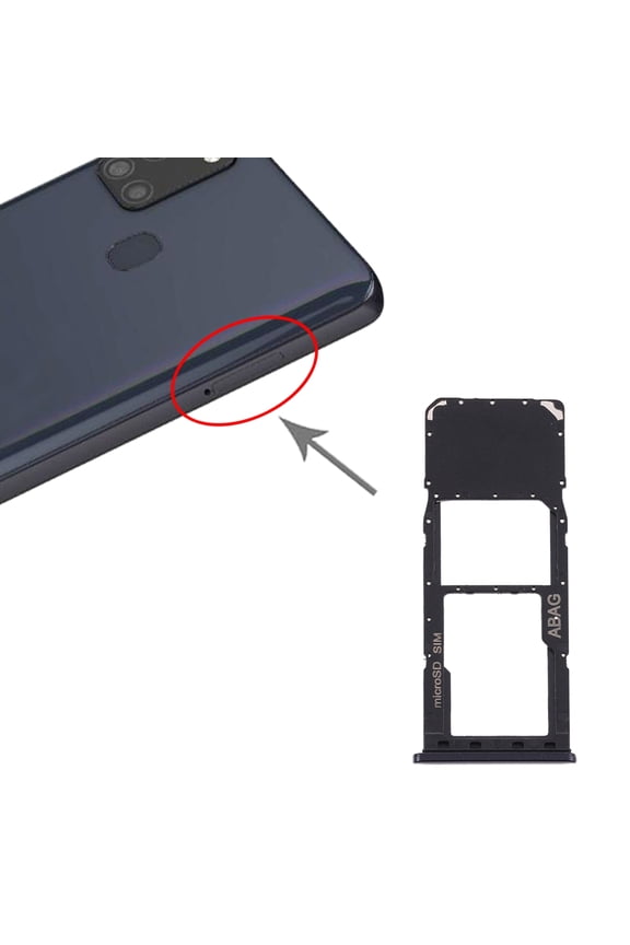 For Samsung Galaxy A21s SIM Card Tray + Micro SD Card Tray