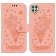 thumbnail image 1 of For Samsung Galaxy A22 5G Wallet Case, Butterfly & Rose Embossed Leather Magnetic Flip Phone Case Kickstand Cover Card Cash Pocket Protective Case+Hand Strap,Pink, 1 of 10