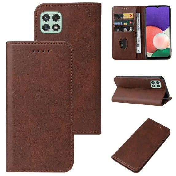 For Samsung Galaxy A22e Magnetic Closure Leather Phone Case