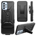 thumbnail image 1 of For Samsung Galaxy A23 5G Case Holster Belt Clip Kickstand Design Phone Cover With Free Tempered Glass Screen Protector - Black, 1 of 5