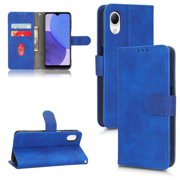 For Samsung Galaxy A23e 5G / A23 5G / A23s JP Version Skin Feel Magnetic Flip Leather Phone Case