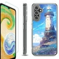 thumbnail image 1 of For Samsung Galaxy A26 5G Phone Case Cover, Shockproof Bumper Hybrid Case with Tempered Glass Screen Protector, by OneToughShield - Beacon Sky, 1 of 3