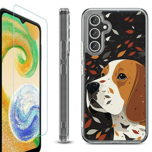 For Samsung Galaxy A26 5G Phone Case Cover, Shockproof Bumper Hybrid Case with Tempered Glass Screen Protector, by OneToughShield - Beagle