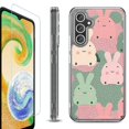 thumbnail image 1 of For Samsung Galaxy A26 5G Phone Case Cover, Shockproof Bumper Hybrid Case with Tempered Glass Screen Protector, by OneToughShield - Bunny Mix, 1 of 3