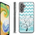thumbnail image 1 of For Samsung Galaxy A26 5G Phone Case Cover, Shockproof Bumper Hybrid Case with Tempered Glass Screen Protector, by OneToughShield - Chevron/Tree, 1 of 3