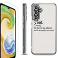 thumbnail image 1 of For Samsung Galaxy A26 5G Phone Case Cover, Shockproof Bumper Hybrid Case with Tempered Glass Screen Protector, by OneToughShield - Dictionary/Yeet, 1 of 3