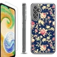 thumbnail image 1 of For Samsung Galaxy A26 5G Phone Case Cover, Shockproof Bumper Hybrid Case with Tempered Glass Screen Protector, by OneToughShield - Floral Garden, 1 of 3