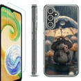 thumbnail image 1 of For Samsung Galaxy A26 5G Phone Case Cover, Shockproof Bumper Hybrid Case with Tempered Glass Screen Protector, by OneToughShield - Frog n Mushroom, 1 of 3