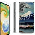 thumbnail image 1 of For Samsung Galaxy A26 5G Phone Case Cover, Shockproof Bumper Hybrid Case with Tempered Glass Screen Protector, by OneToughShield - Fuji Blossom, 1 of 3