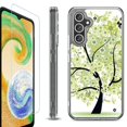 thumbnail image 1 of For Samsung Galaxy A26 5G Phone Case Cover, Shockproof Bumper Hybrid Case with Tempered Glass Screen Protector, by OneToughShield - Green Tree, 1 of 3