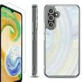 thumbnail image 1 of For Samsung Galaxy A26 5G Phone Case Cover, Shockproof Bumper Hybrid Case with Tempered Glass Screen Protector, by OneToughShield - Marble / Rainbow, 1 of 3
