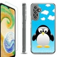 thumbnail image 1 of For Samsung Galaxy A26 5G Phone Case Cover, Shockproof Bumper Hybrid Case with Tempered Glass Screen Protector, by OneToughShield - Penguin, 1 of 3