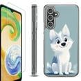 thumbnail image 1 of For Samsung Galaxy A26 5G Phone Case Cover, Shockproof Bumper Hybrid Case with Tempered Glass Screen Protector, by OneToughShield - Puppy Charm, 1 of 3