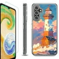 thumbnail image 1 of For Samsung Galaxy A26 5G Phone Case Cover, Shockproof Bumper Hybrid Case with Tempered Glass Screen Protector, by OneToughShield - Sunset Beacon, 1 of 3