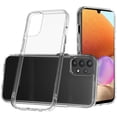 thumbnail image 1 of For Samsung Galaxy A32 5G Hybrid HD Crystal Clear Hard PC Back Thick Gummy TPU Frame Slim Thin Fit with Chromed Buttons Cover ,Xpm Phone Case [Transparent], 1 of 7